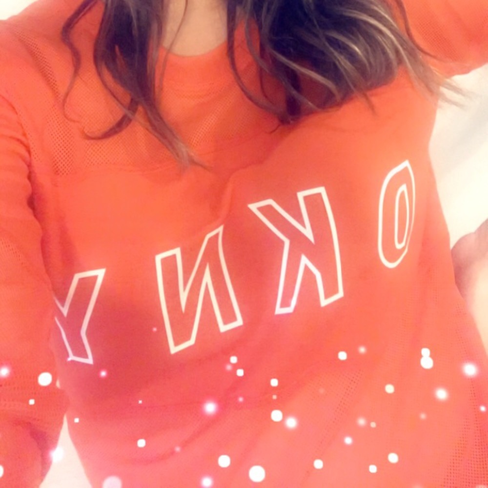 DKNY mesh sport top